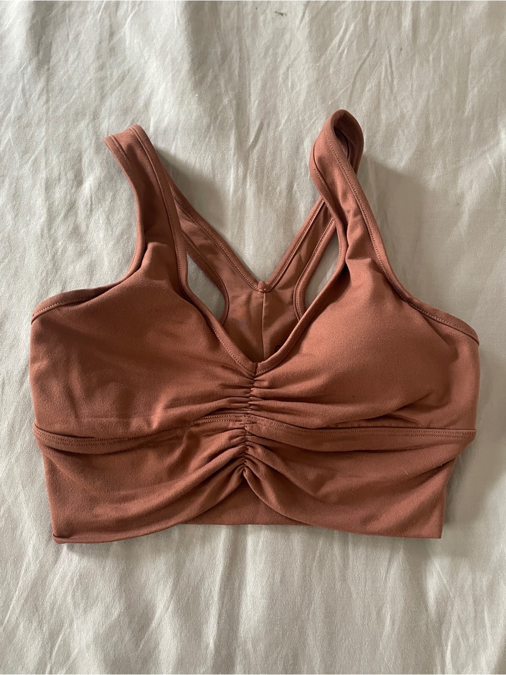 ALO Yoga Ruched Wireless Bralette - Rusty Rose